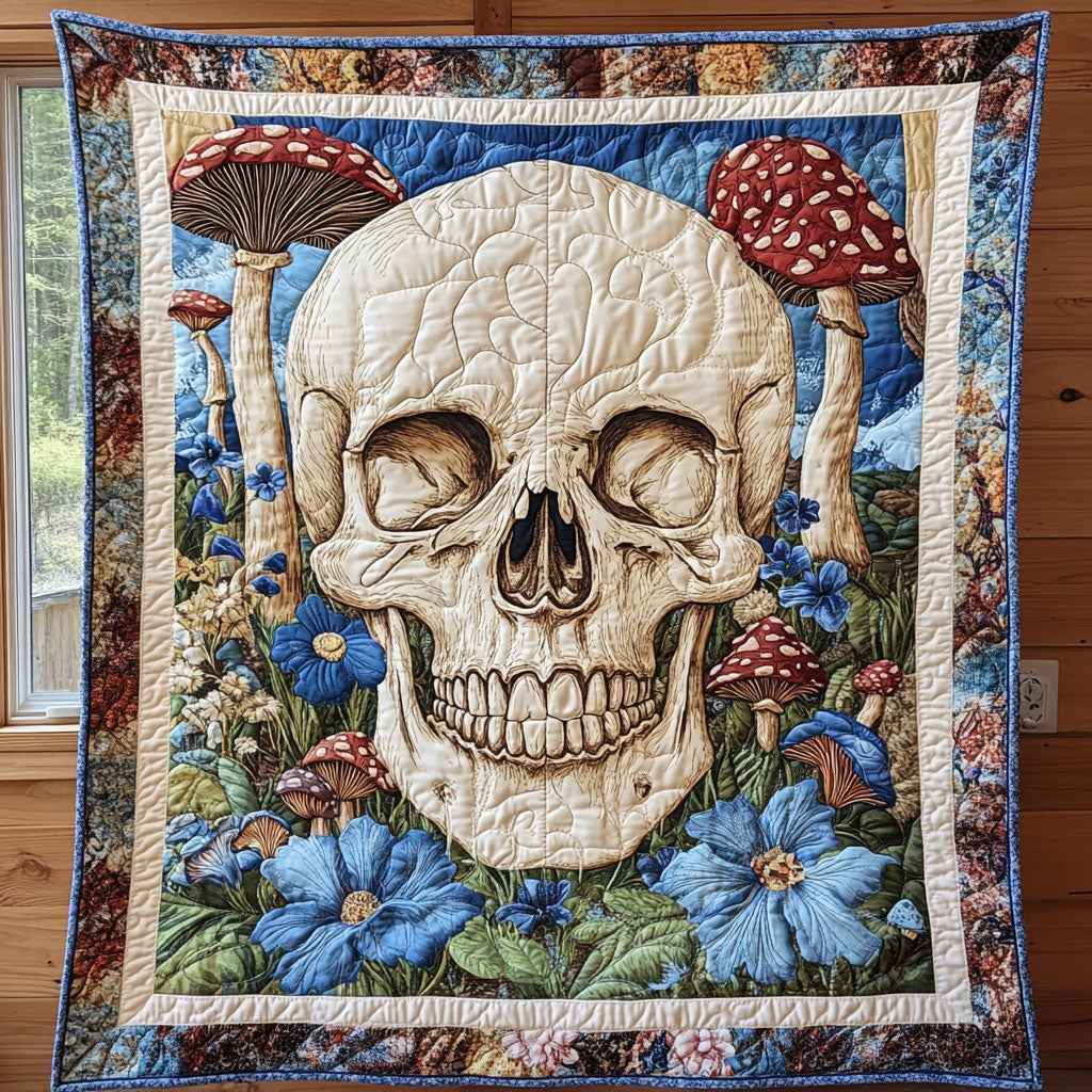 Skull Mushroom Garden CW1507040CL Quilt