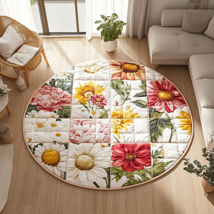 Floral Harmony CW1301143CL Quilted Round Mat