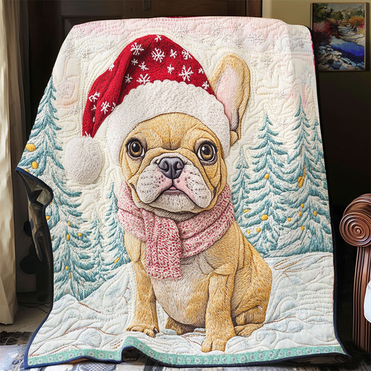 Bulldog Christmas WX2312006CL Quilt