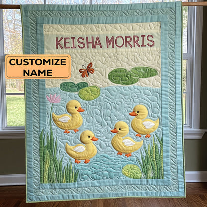 Duckling Drift CP2407012CL Personalized Baby Quilt