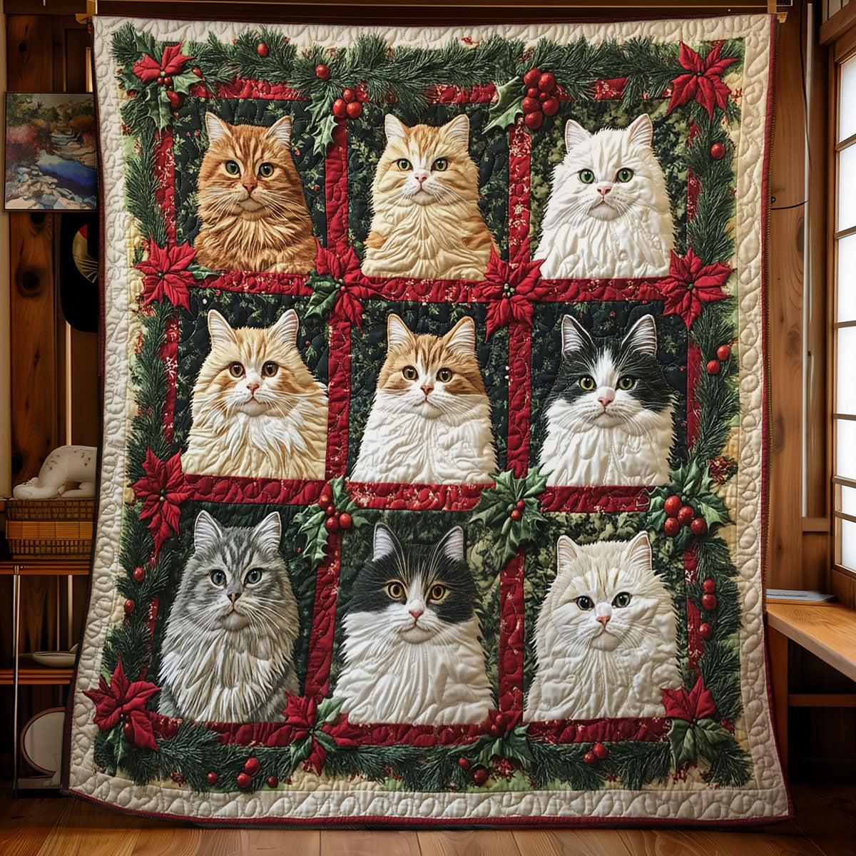 Christmas Cat CW0811036CL Quilt