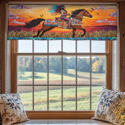 Native American Woman WX2205044CL Quilted Valance