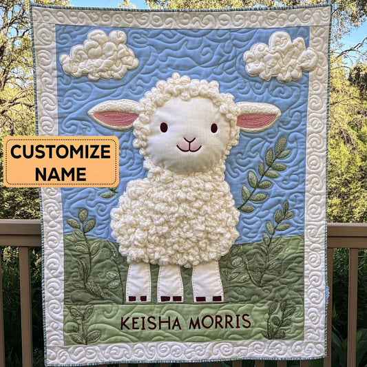 Cloudy Meadow CP2607019CL Personalized Baby Quilt