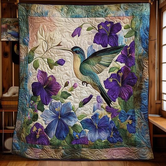 Hummingbird And Hibicus WY1302030CL Quilt