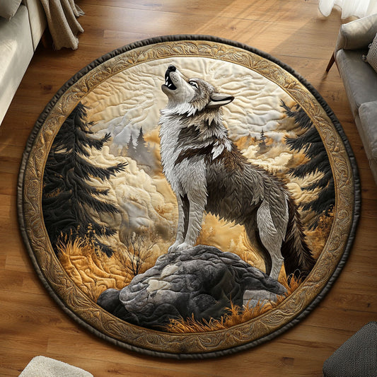Wild Wolf Mountain CW2807068CL Quilted Round Mat