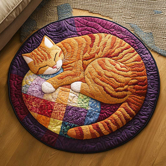Snuggly Cat WN1903075CL Quilted Round Mat