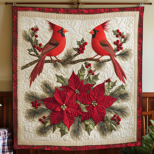 Red Cardinal Couple CP1004034CL Quilt