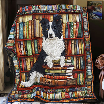 Dog In Library WY0801018CL Quilt