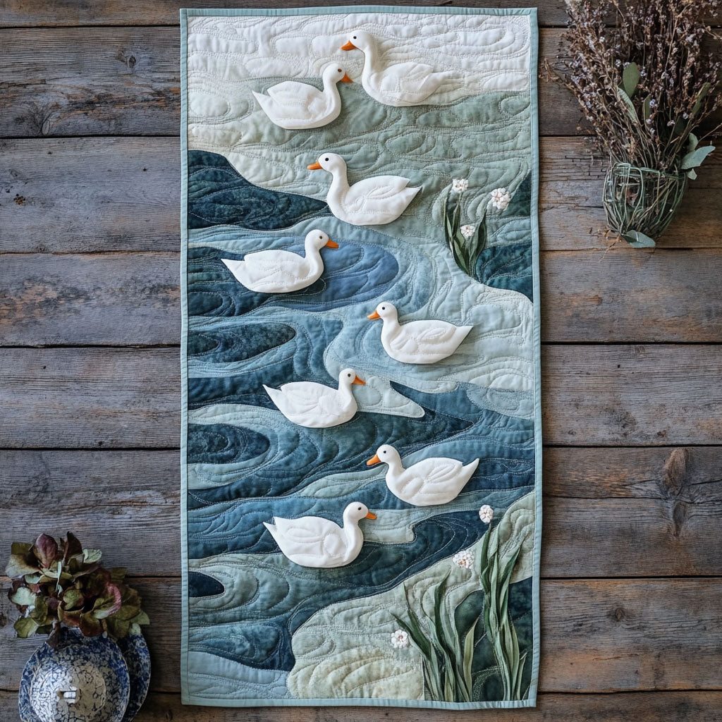 Tranquil Glide CP2904014CL Quilted Table Runner