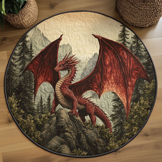 Fire Dragon WJ2503032CL Quilted Round Mat