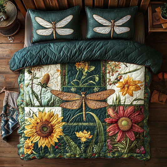 Patchwork Dragonfly Garden WY0608045CL Duvet Cover Set