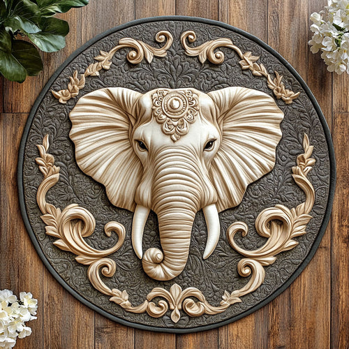White Elephant WX2805050CL Quilted Round Mat