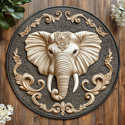 White Elephant WX2805050CL Quilted Round Mat