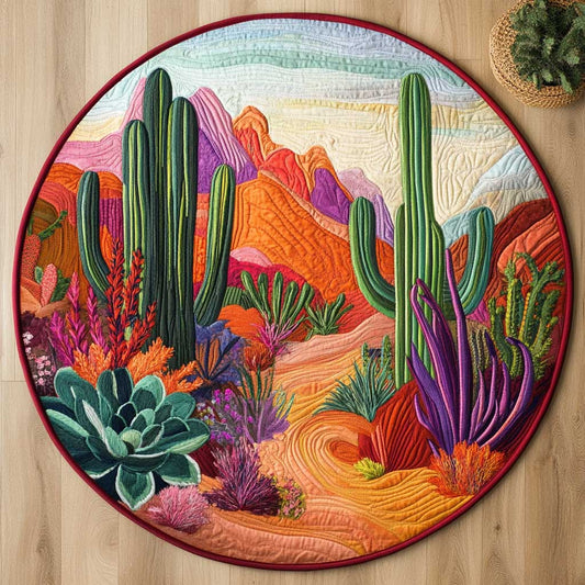 Cactus Breeze WN2503009CL Quilted Round Mat