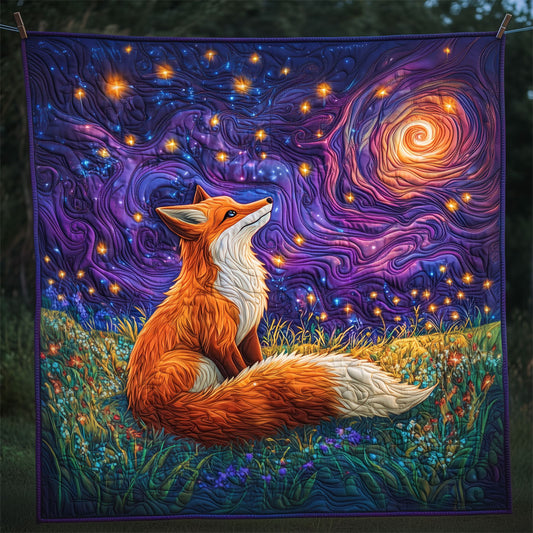Fox Sitting In A Night Summer Meadow LT2109011CL Quilt