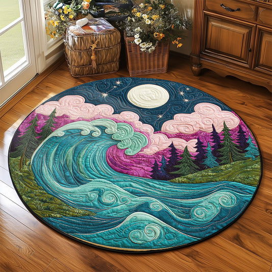 Full Moon Tide WP0404024CL Quilted Round Mat