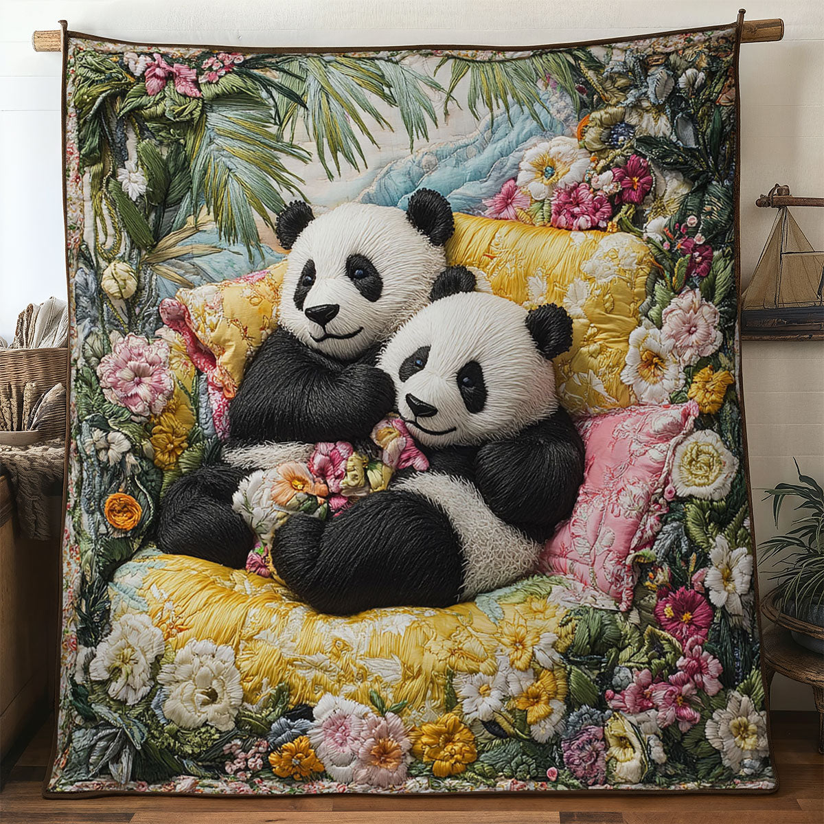 Panda Bloom WN2805016CL Quilt