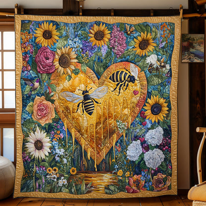 Heart Beehive WY2712029CL Quilt