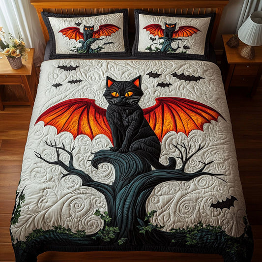 Dark Moon Winged Cat WY0707054CL Duvet Cover Set