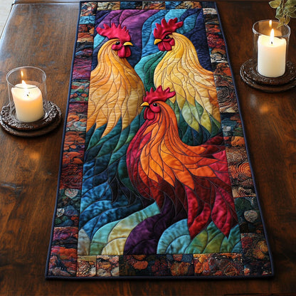 Fiesta Feathers CM1605010CL Quilted Table Runner
