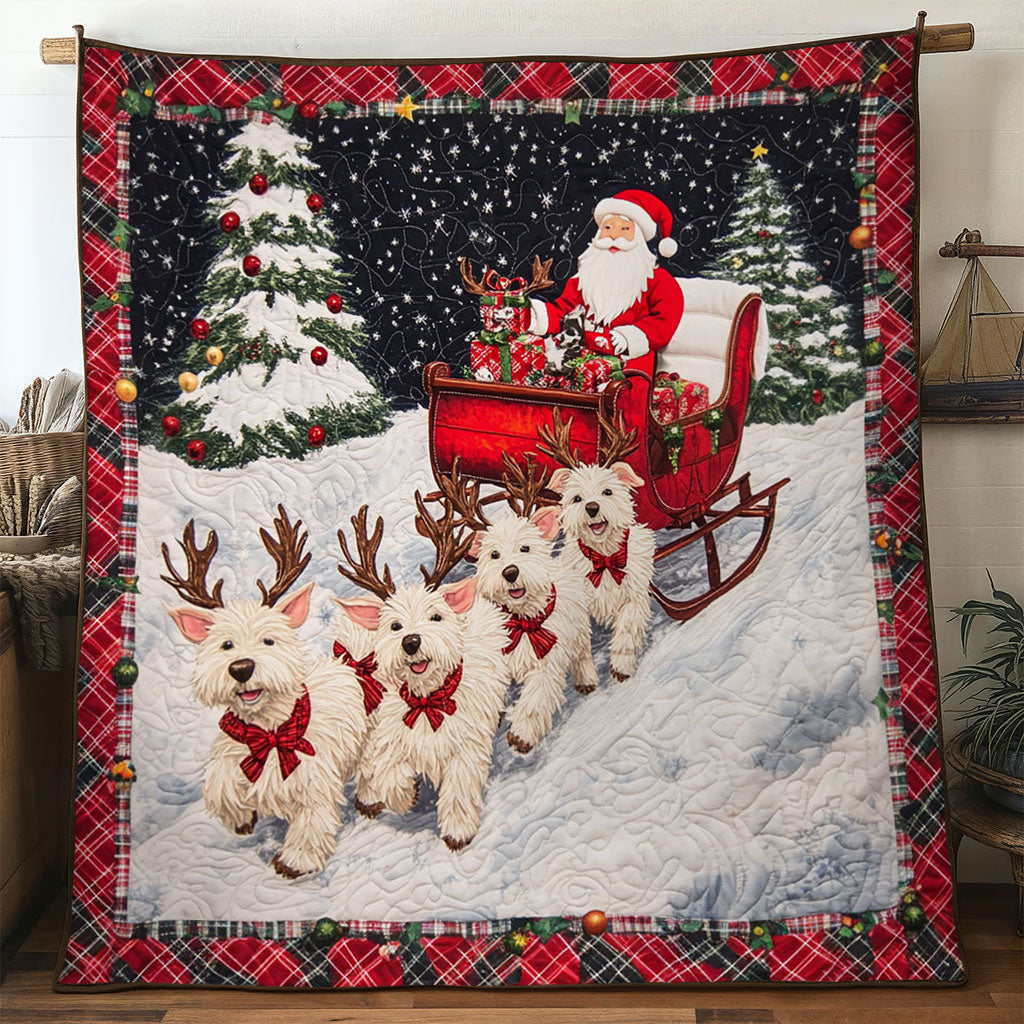 Terrier Christmas Blessing WN1211107CL Quilt