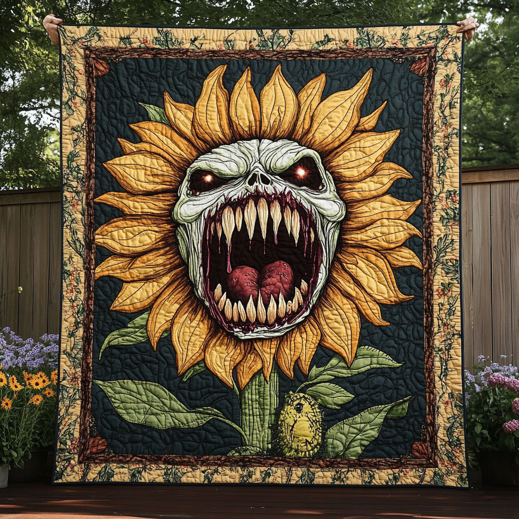 Terrifying Sunflower Doom WN1209036CL Quilt