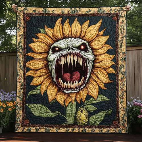 Terrifying Sunflower Doom WN1209036CL Quilt