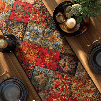 Garden Patchwork CW1301177CL Quilted Table Runner