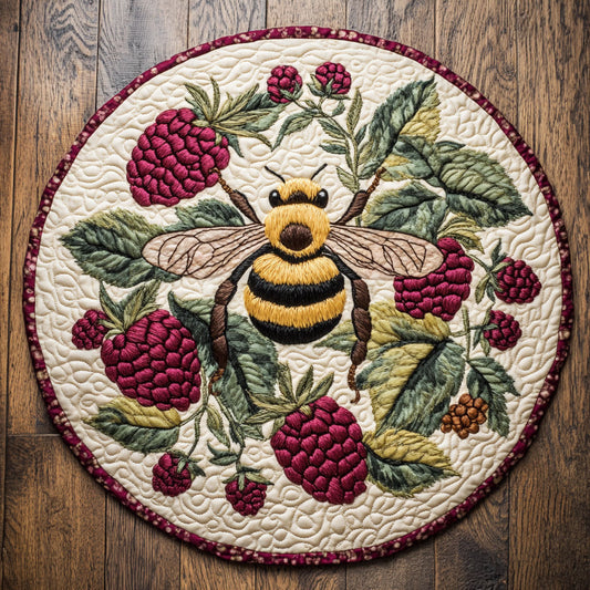 Berry Bee WY2904052CL Quilted Round Mat