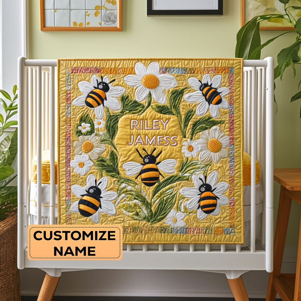 Bumble Snuggle WY3107002CL Personalized Baby Quilt