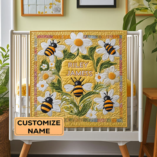 Bumble Snuggle WY3107002CL Personalized Baby Quilt