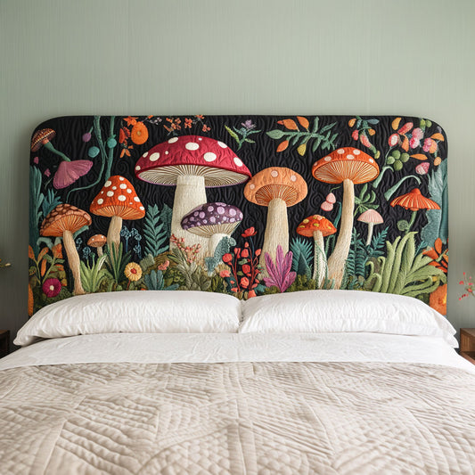 Mushroom Garden QA3012019CL Quilted Headboard Slipcover