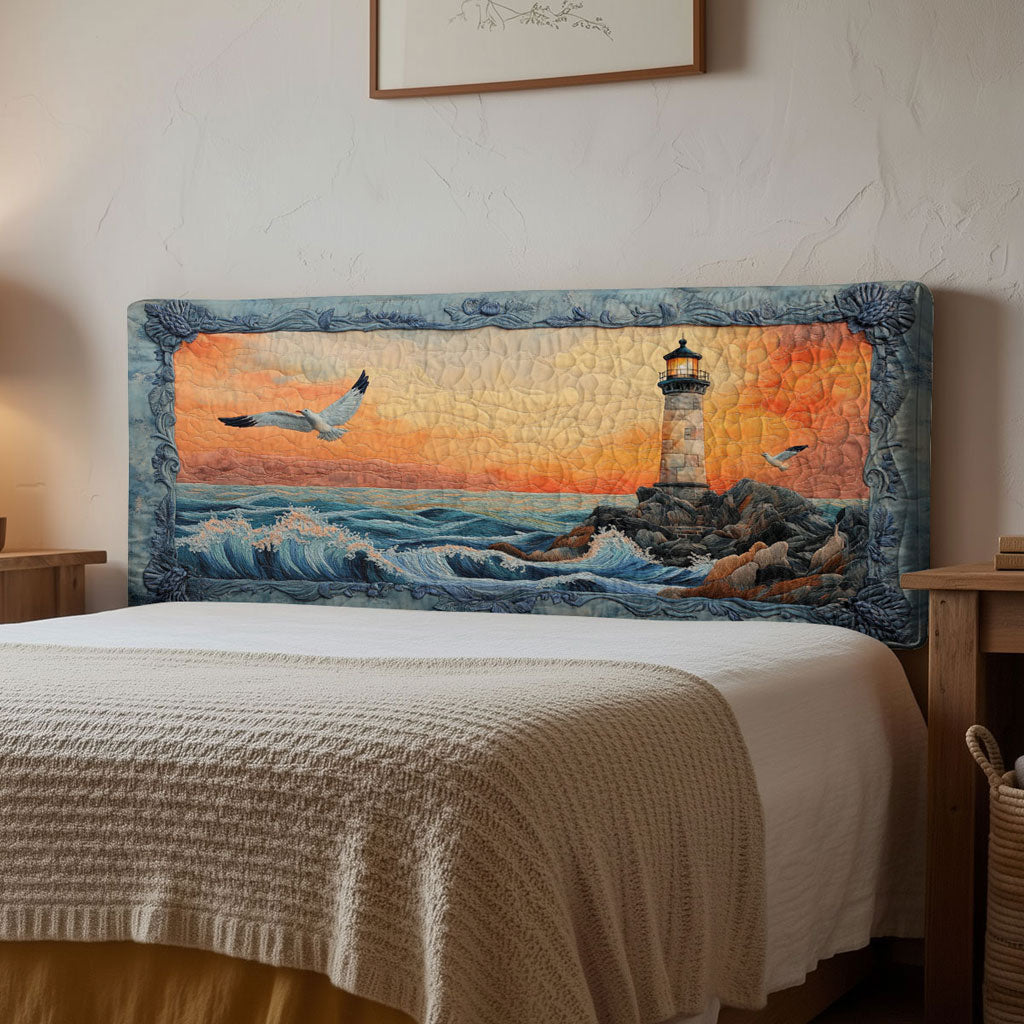 Lighthouse Sea Song WN1112167CL Quilted Headboard Slipcover