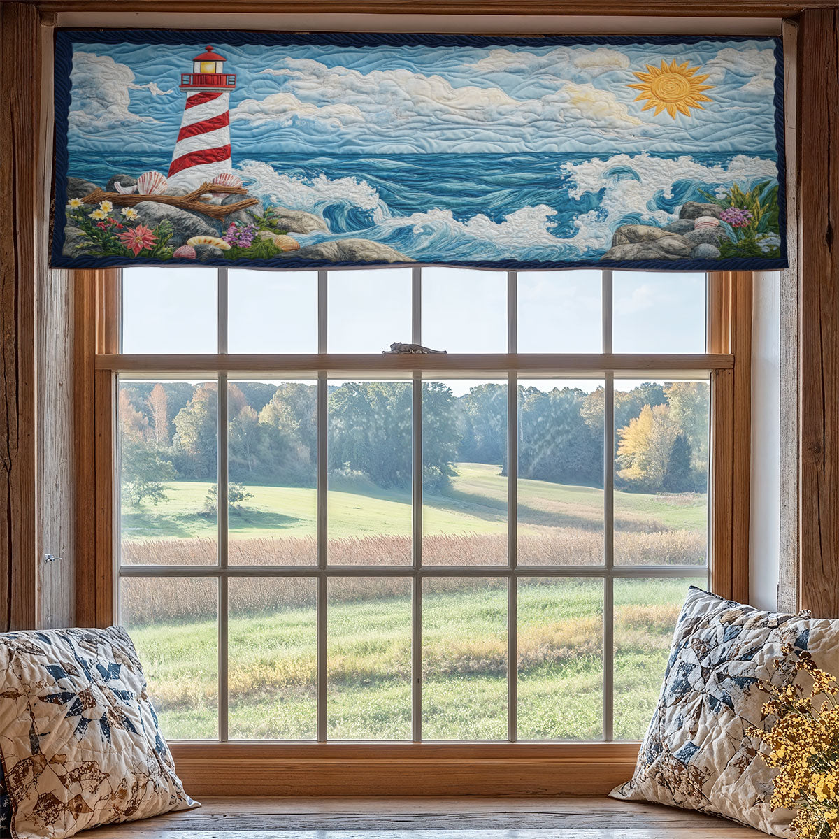 Lighthouse Ocean WX2205038CL Quilted Valance
