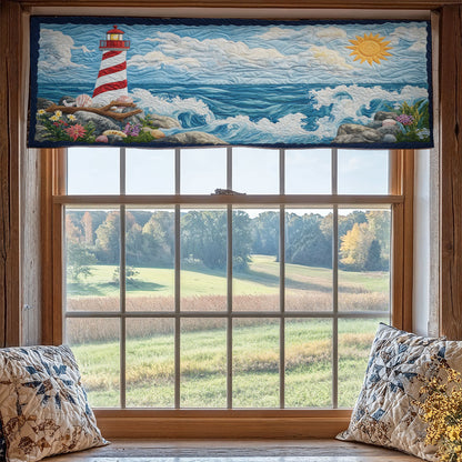 Lighthouse Ocean WX2205038CL Quilted Valance