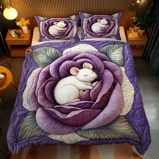 Mouse Sleeping Red Cabbage WY2512050CL Duvet Cover Set