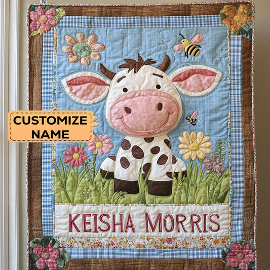 Little Moo  CP2407014CL Personalized Baby Quilt