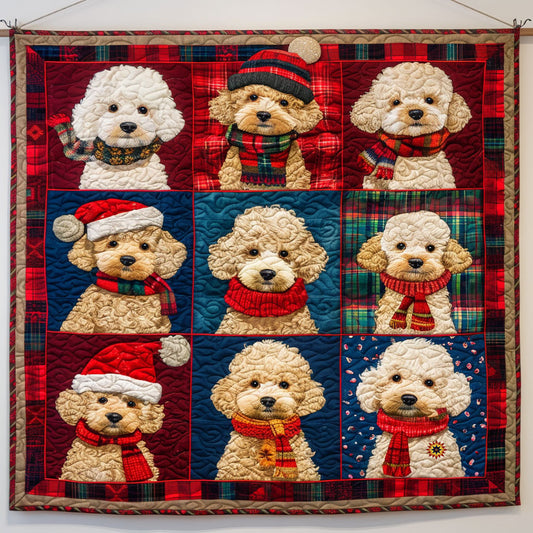 Christmas Poodle WJ1810014CL Quilt