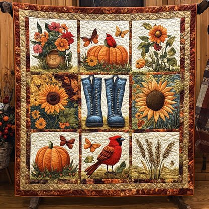 Cardinal In Farm WY0608083CL Quilt