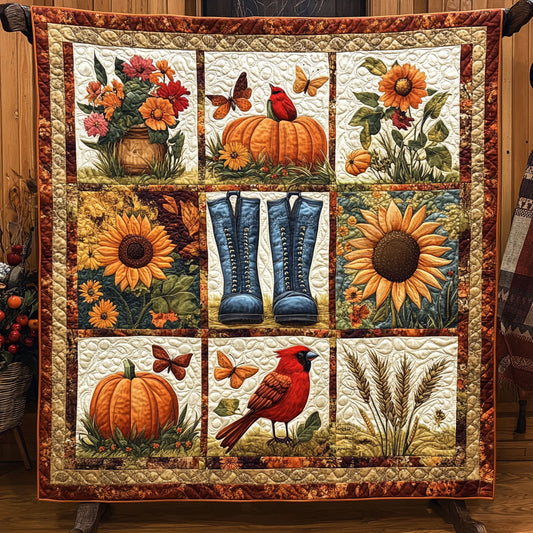 Cardinal In Farm WY0608083CL Quilt
