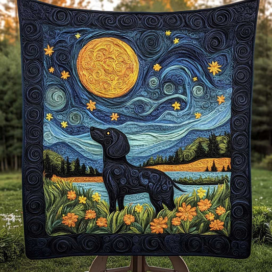 Night Dachshund WN0605017CL Quilt