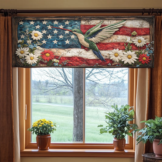Hummingbird Field WN1306031CL Quilted Valance