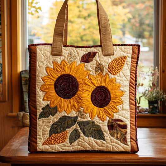 Vintage Sunflower CP2209038CL Quilted Tote Bag