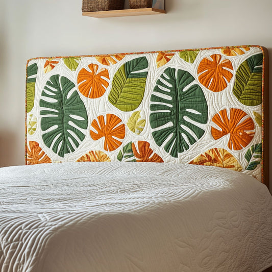 Leaf Paradise CP3112021CL Quilted Headboard Slipcover