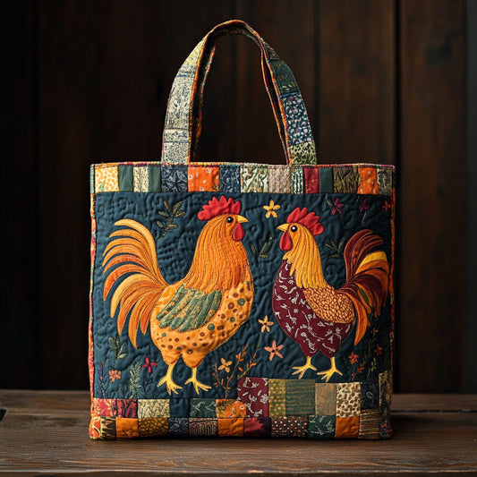 Wildflower Chicken WN1411124CL Quilted Tote Bag