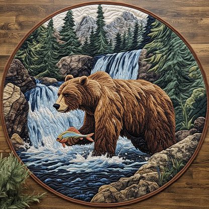 Forest Bear CM2404019CL Quilted Round Mat