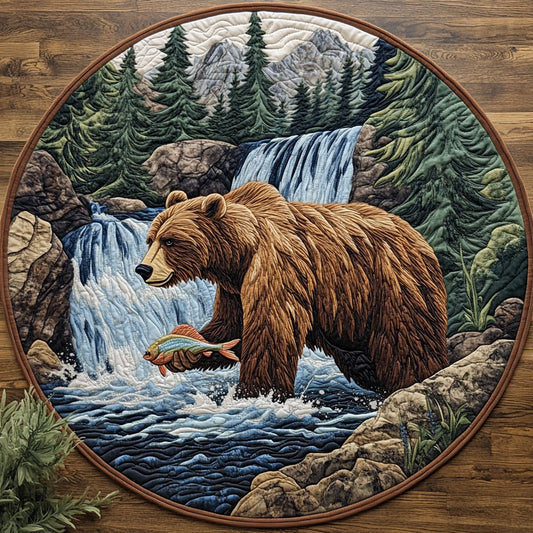 Forest Bear CM2404019CL Quilted Round Mat