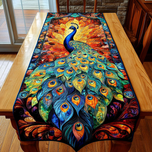Peacock WJ2404033CL Quilted Table Runner