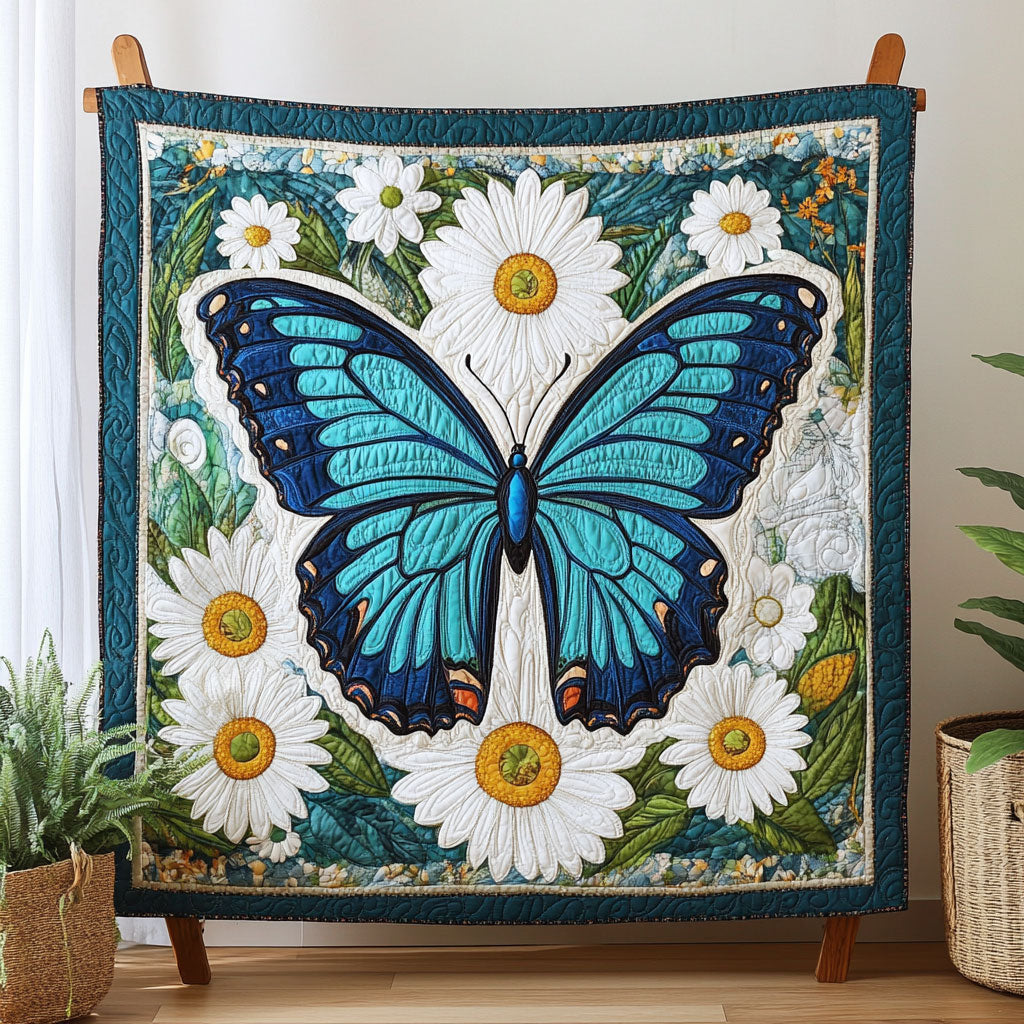 Blooming Blue Butterfly CW0701004CL Quilt
