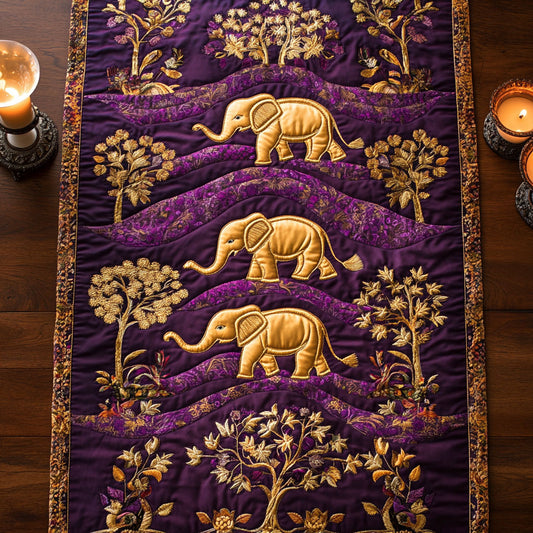 The Royal Pachyderm CM2204006CL Quilted Table Runner